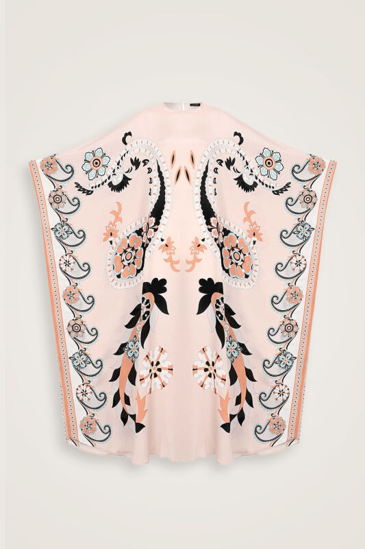 Lahore Beige Silk Kaftan - 1