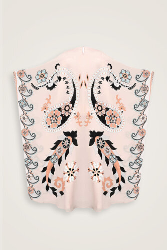 Lahore Beige Silk Kaftan - 2