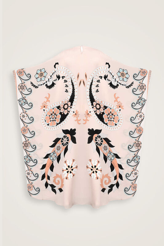 Lahore Beige Silk Kaftan - 2