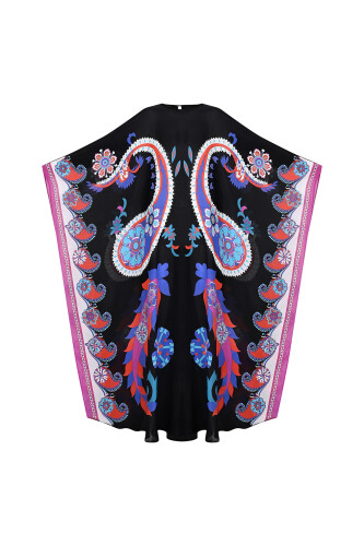Lahore Black Silk Kaftan 