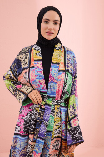 Lakeside Multicoloured Modal Viscose Kimono - 3