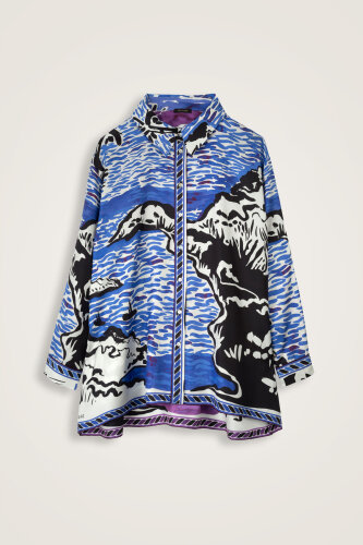 Lakeside Purple-Pink Twill Silk Shirt 