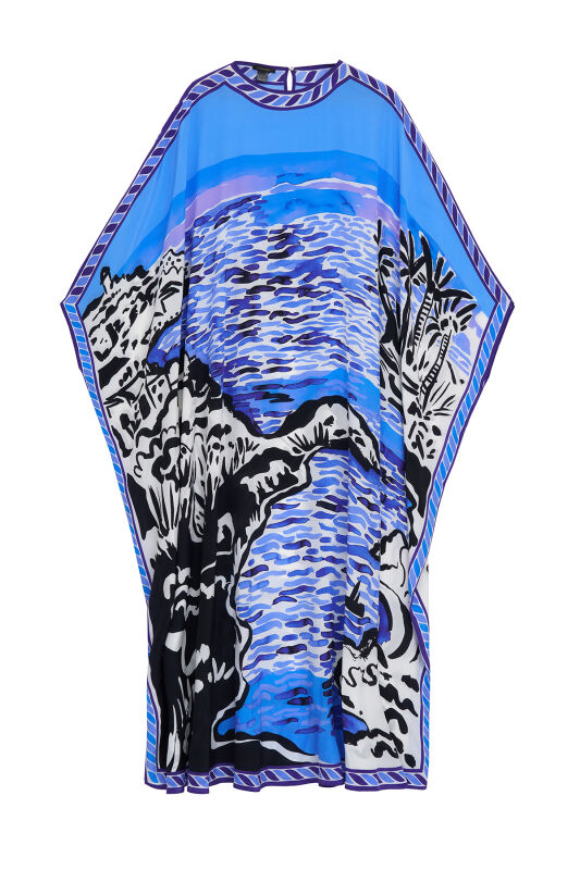 Lakeside Purple Silk Kaftan - 2