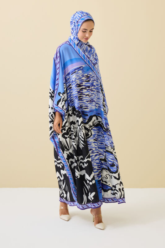 Lakeside Purple Silk Kaftan - 5