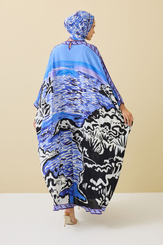 Lakeside Purple Silk Kaftan - 6