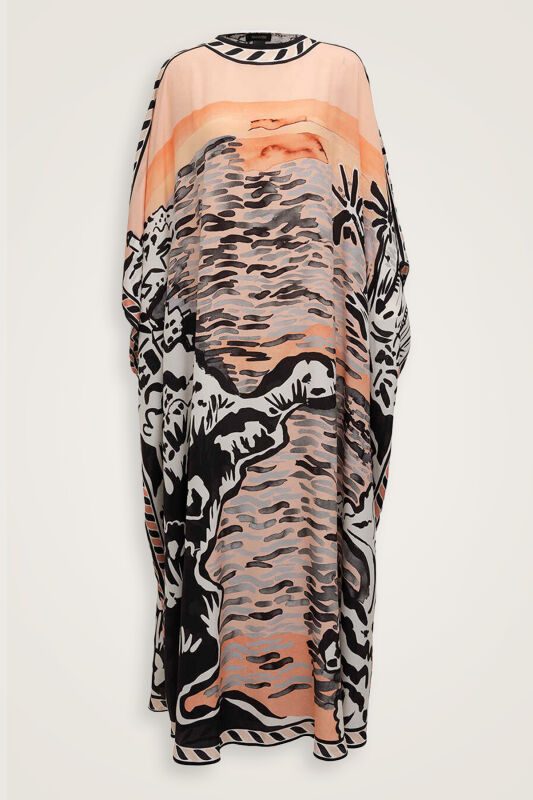 Lakeside Salmon Silk Kaftan - 2