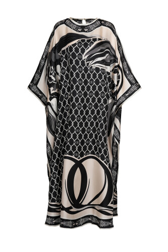 Lalenoor Black Silk Kaftan 