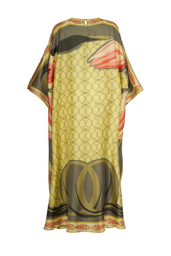 Lalenoor Yellow Silk Kaftan - 2