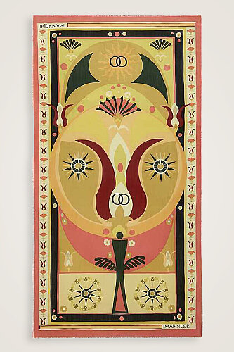 Lale Sarı Kaşmir İpek Şal 100x200 - Imannoor (1)