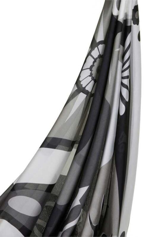 Lale Siyah Şifon İpek Şal 100x200 - 3