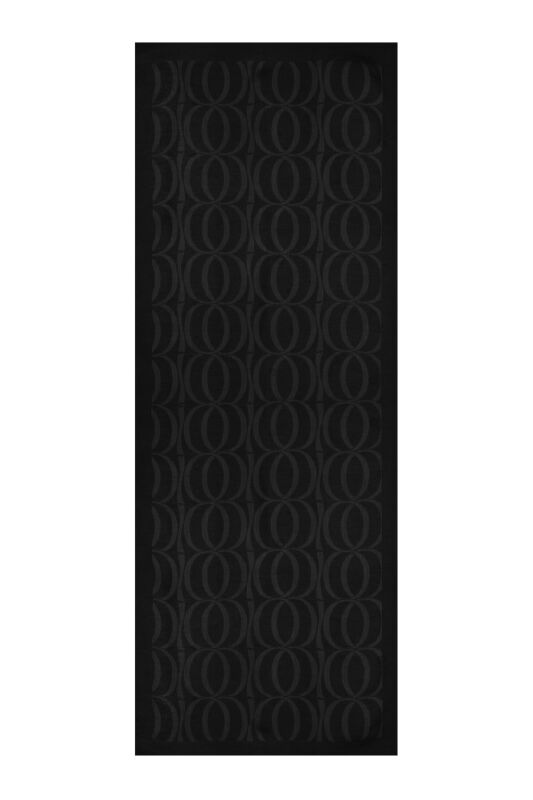 Large Bambunoor Black Spacious Tencel Shawl - 2