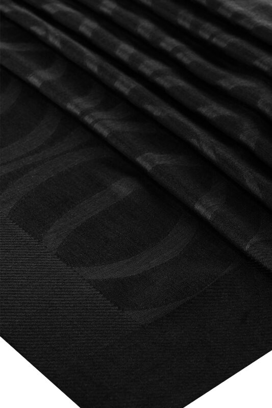 Large Bambunoor Black Spacious Tencel Shawl - 4