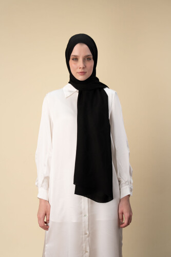 Large Bambunoor Black Spacious Tencel Shawl 