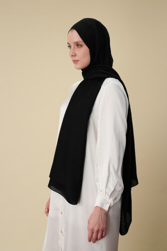 Large Bambunoor Black Spacious Tencel Shawl - 5
