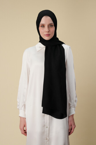Large Bambunoor Black Spacious Tencel Shawl 