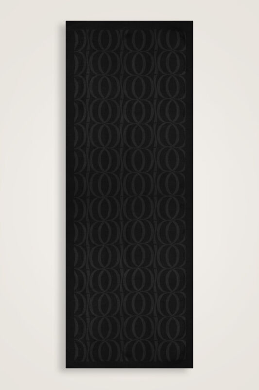 Large Bambunoor Black Spacious Tencel Shawl - 2