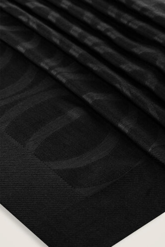 Large Bambunoor Black Spacious Tencel Shawl - 4