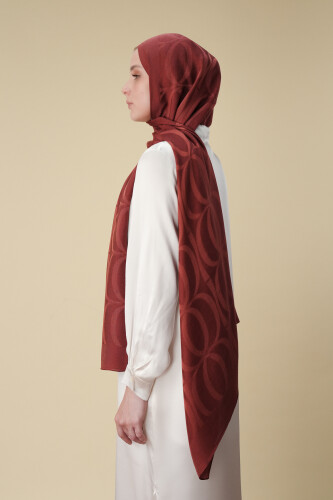 Large Bambunoor Burgundy Spacious Tencel Shawl - 5