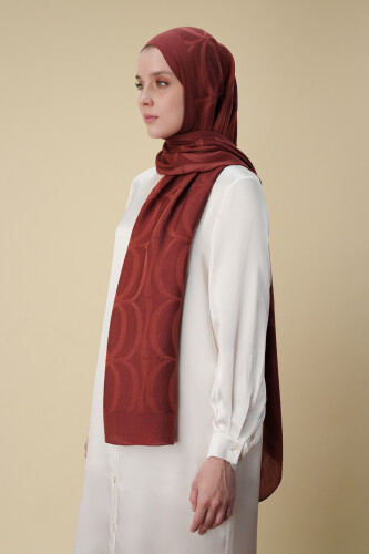 Large Bambunoor Burgundy Spacious Tencel Shawl 