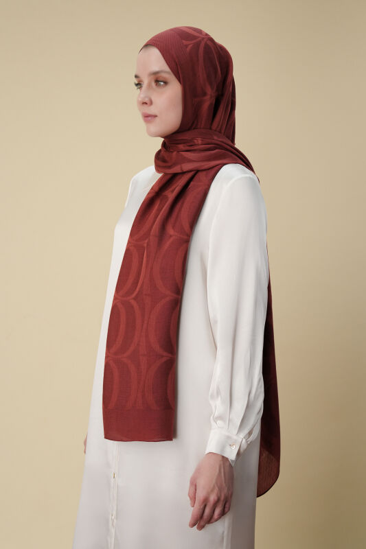 Large Bambunoor Burgundy Spacious Tencel Shawl - 1