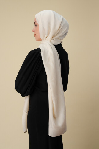Large Bambunoor Ecru Spacious Tencel Shawl - 6