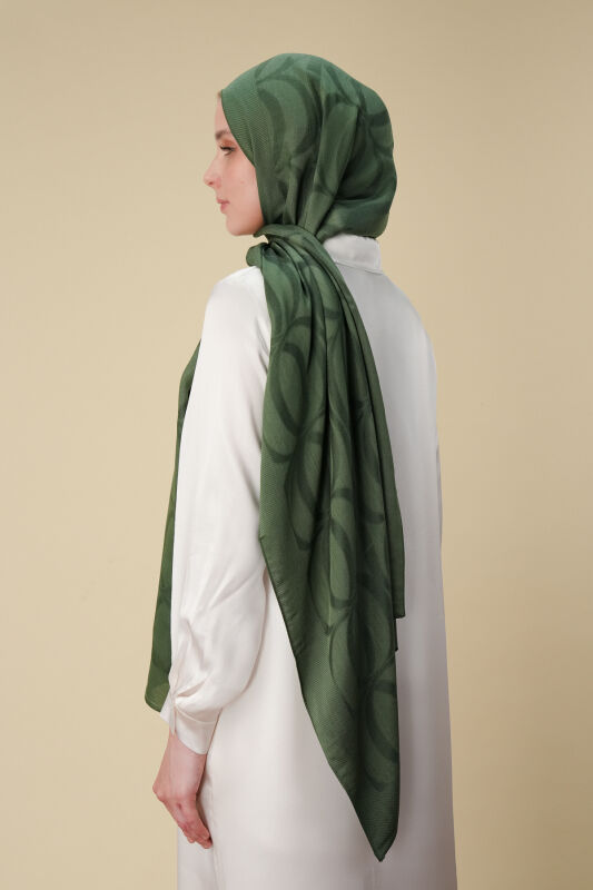 Large Bambunoor Emerald Green Spacious Tencel Shawl - 6