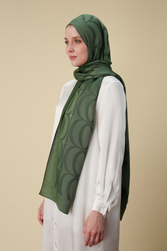 Large Bambunoor Emerald Green Spacious Tencel Shawl - 5