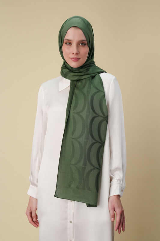 Large Bambunoor Emerald Green Spacious Tencel Shawl - 1