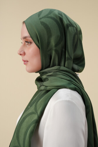 Large Bambunoor Emerald Green Spacious Tencel Shawl - 3