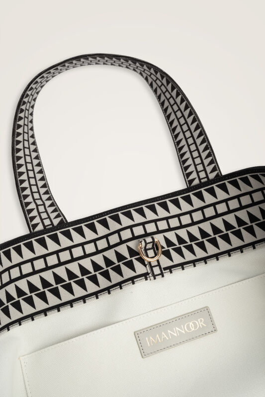 Large Bambunoor Gray Summer Bag - 4