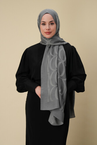 Large Bambunoor Grey Spacious Tencel Shawl - 3