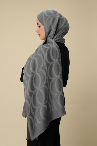 Large Bambunoor Grey Spacious Tencel Shawl - 6