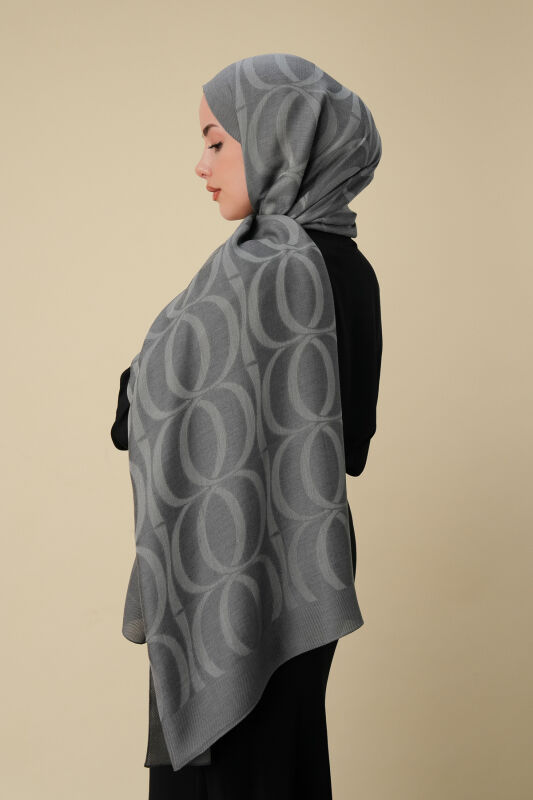 Large Bambunoor Grey Spacious Tencel Shawl - 6
