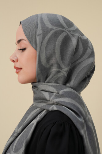 Large Bambunoor Grey Spacious Tencel Shawl 