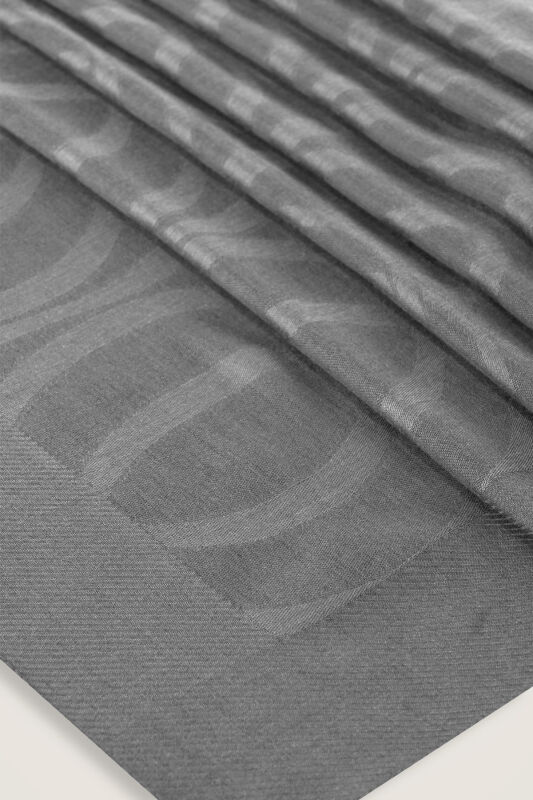 Large Bambunoor Grey Spacious Tencel Shawl - 4