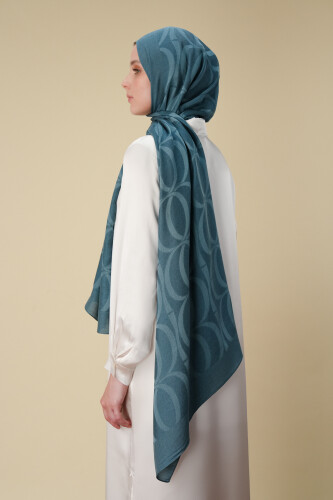 Large Bambunoor Indigo Spacious Tencel Shawl - 5