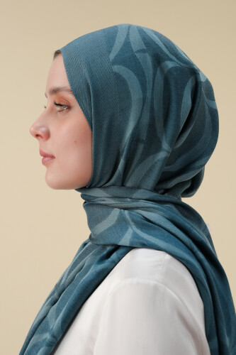 Large Bambunoor Indigo Spacious Tencel Shawl - 3