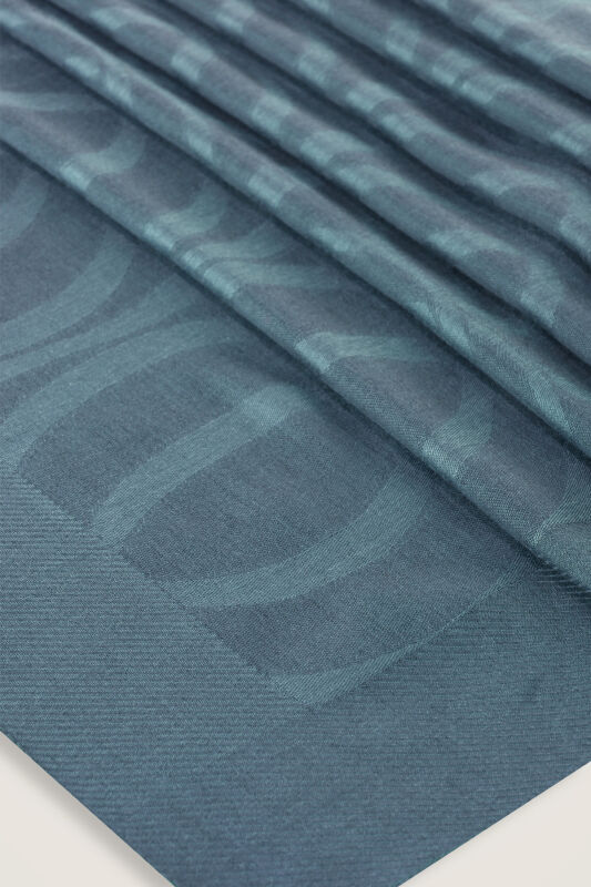 Large Bambunoor Indigo Spacious Tencel Shawl - 4