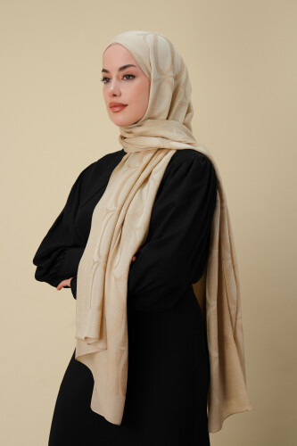 Large Bambunoor Light Beige Spacious Tencel Shawl 