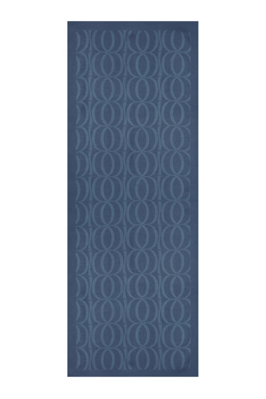 Large Bambunoor Navy Blue Spacious Tencel Shawl - 2