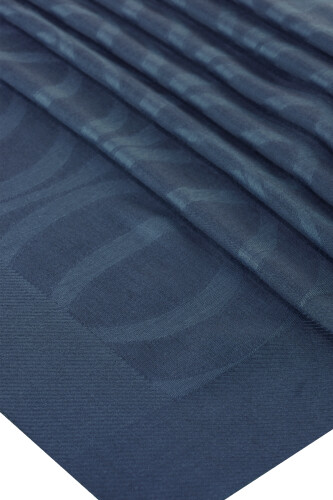Large Bambunoor Navy Blue Spacious Tencel Shawl - 4