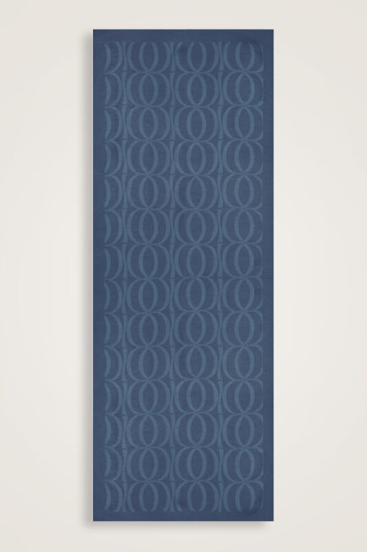 Large Bambunoor Navy Blue Spacious Tencel Shawl - 2