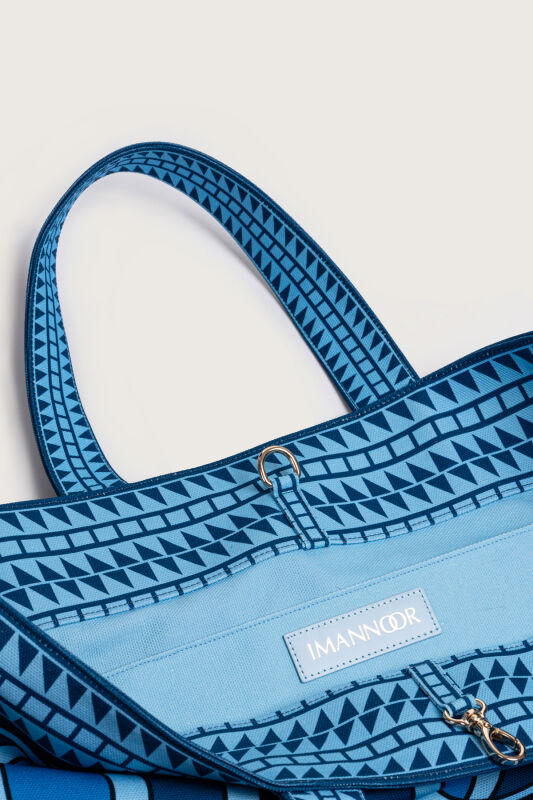 Large Bambunoor Navy Blue Summer Bag - 7