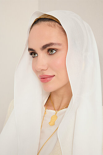 Large Bambunoor White Fresh Tencel Shawl - Imannoor (3)