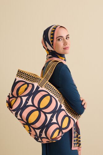 Large Bambunoor Yellow-Pink Summer Bag - 7