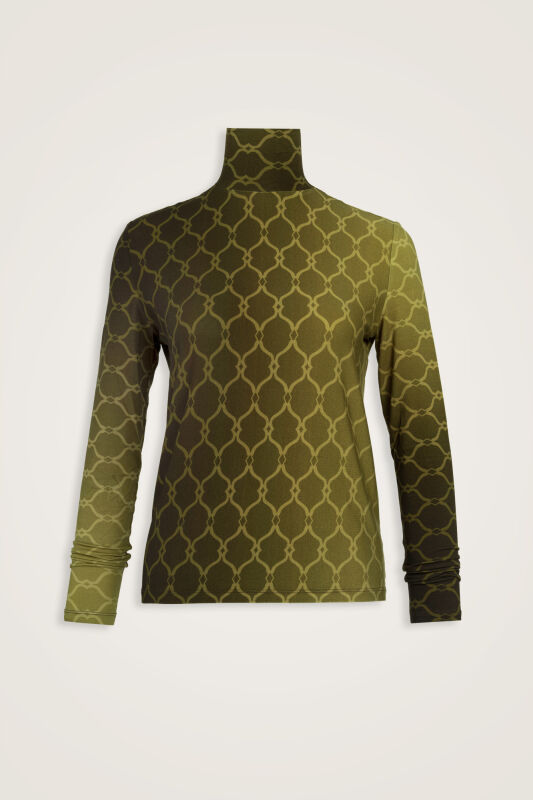 Lattice Gradient Khaki Short Supreme Blouse - 1