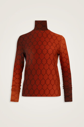 Lattice Gradient Tan Short Supreme Blouse 