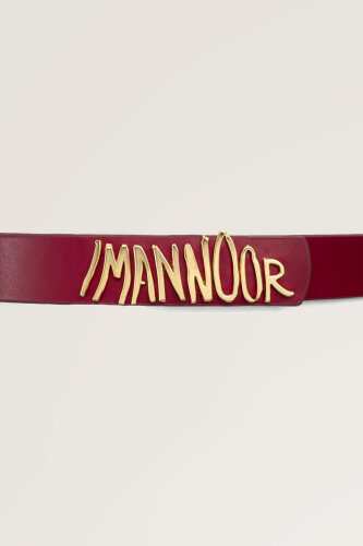 Leather Burgundy Belt - 3