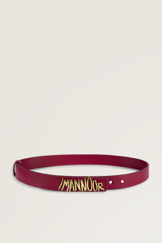 Leather Burgundy Belt 
