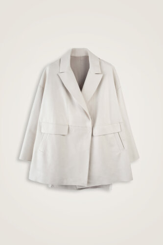 Leather White Blazer Jacket 